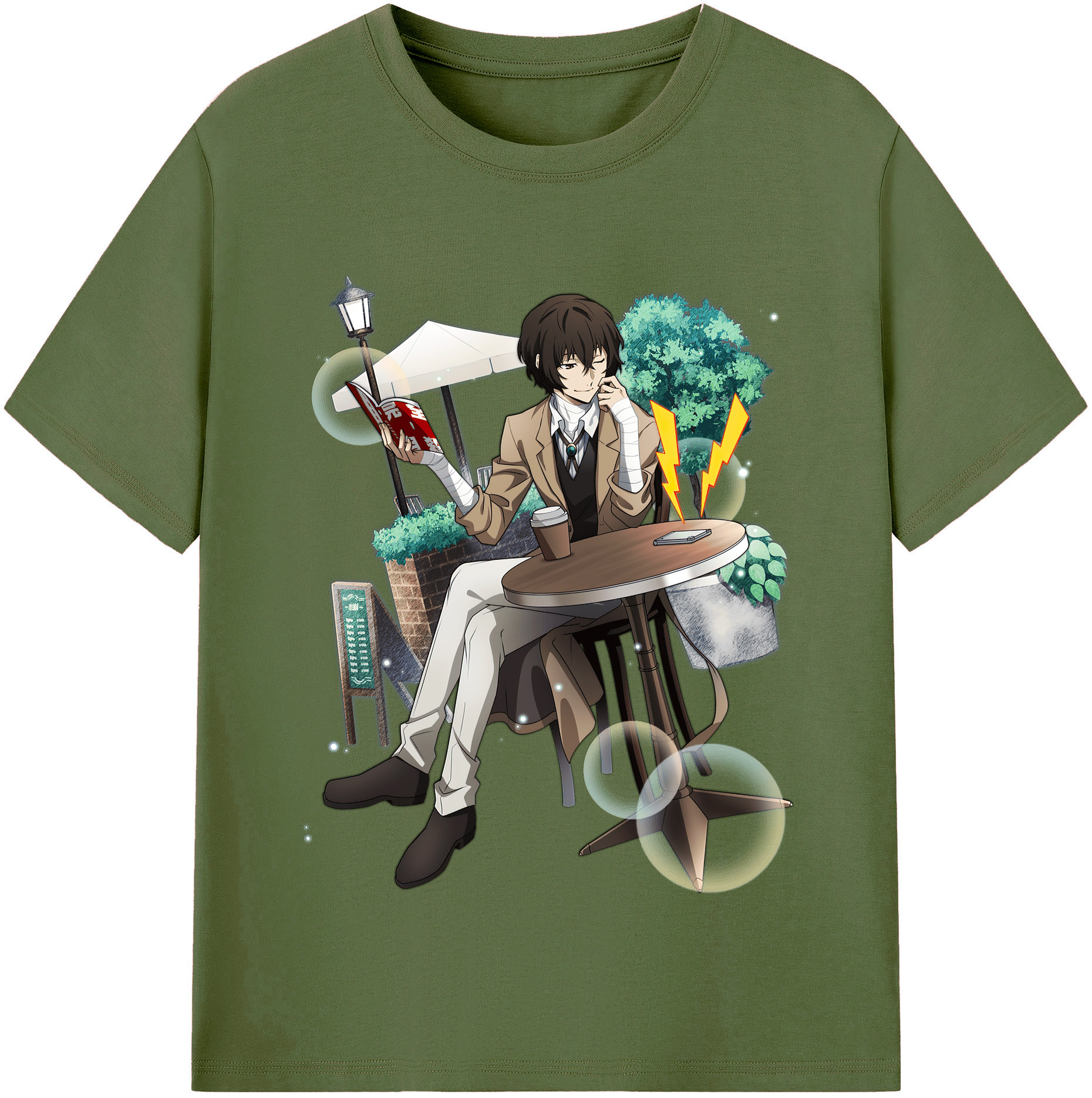 （画像用） 文豪ストレイドッグス Bungo Stray Dogs 綿100％半袖Tシャツ（フロントプリント）